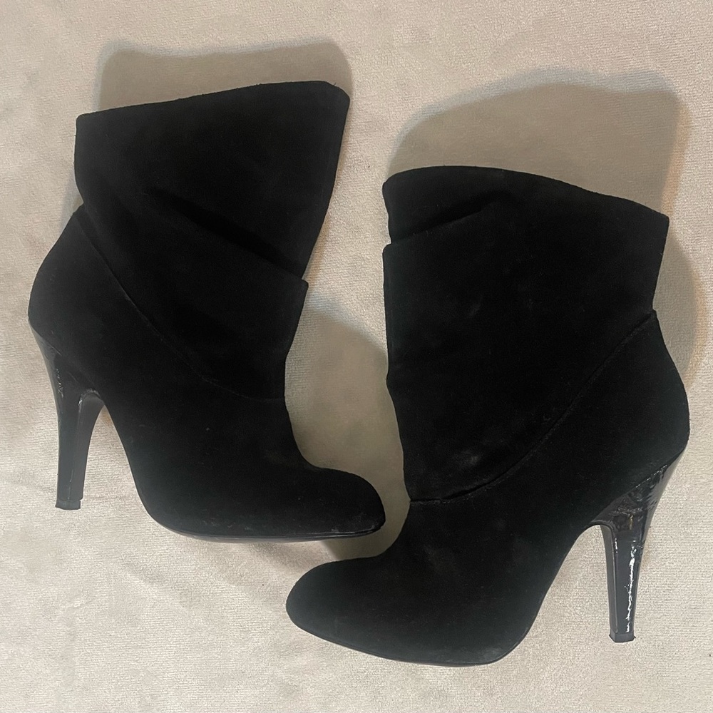Leather Steve Madden bootie heels